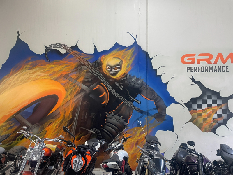 Ghostrider Motorcycles motorcycle service and repairs graffitti wall